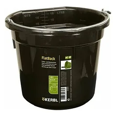 Kerbl FlatBack Feed & Water Pail Black 20 L