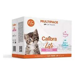 Calibra Cat Life Pouch Kitten Multipack drėgnas maistas kačiukams, 12 x 85 g
