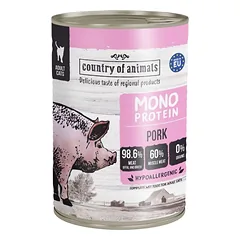 COUNTRY OF ANIMALS Cat Monoprotein Pork 400g kiauliena, drėgna maistas katėms