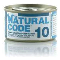 Natural Code 10 drėgnas maistas suaugusioms katėms su tunu ir žuvų mailiumi, 85 g nuotrauka