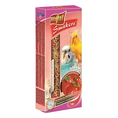 Vitapol Standard Smakers Strawberry For Budgie lazdelės su braškėmis banguotiems papūgėlėms, 2 vnt., 90 g