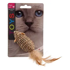 Magic Cat Toy Mouse Sea Grass With Feathers kačių žaislas, 18 cm — 3 nuotrauka