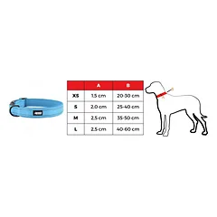 Tvirtas reguliuojamas šuns antkaklis HUGGY DOGGY L mėlynas dideliam šuniui, aviganiui, labradoriui — 5 nuotrauka