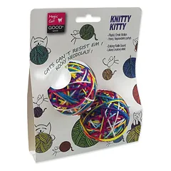 Magic Cat Yarn Balls žaislas katėms, verpalų kamuoliukai, 6,3 cm, 2 vnt. — 2 nuotrauka