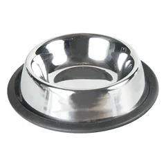 Trixie Stainless Steel Bowl metalinis dubenėlis maistui ir vandeniui šunims ir katėms, 0.2 l / 11 cm — 2 nuotrauka