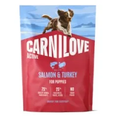 CARNILOVE ACTIVE Dog Salmon & Turkey Puppy sausas pašaras šuniukams 1,5 kg