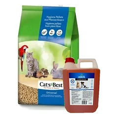 JRS Cats Best Universal 20l / 11kg + LAB V Lašišų aliejus šunims ir katėms 5000ml