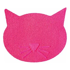 Record Pet Feeding Mat Cat Face 43 x 37 cm, Pink