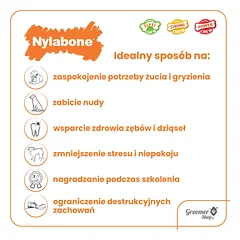 Nylabone Extreme Monster Bison - stiprus kramtomasis žaislas dideliems šunims, su bizono mėsos skoniu, Bone / XXL — 2 nuotrauka