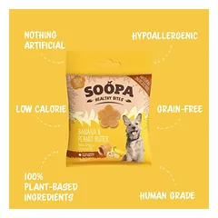 SOOPA Bananų ir riešutų sviesto skanėstai šunims, Banana & Peanut Butter Dog Treats, 50g — 4 nuotrauka