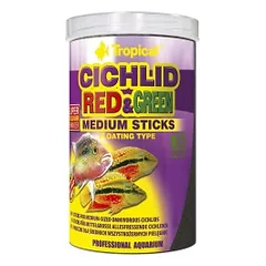 Tropical Cichlid Red&Green Medium Sticks maistas žuvims 1000 ml