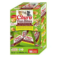 INABA Cat Fun Bites Chicken with Pumpkin 8x12g vištienos ir moliūgų apkepai jūsų katei
