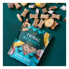 Tribal Rewards sausainiai šunims su kokosu, bananais ir žemės riešutų sviestu, Coconut, Banana & Peanut Butter, 125 g — 2 nuotrauka