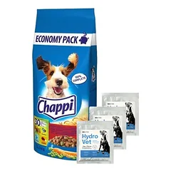 CHAPPI 13,5 kg - sausas maistas šunims su jautiena, paukštiena ir daržovėmis + Hydro-Vet Dog - dietinis pašarų mišinys šunims, skatinantis atsigavimą po operacijos 3x22 g