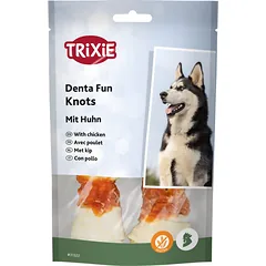 Trixie Knotted Chewing Bones with Chicken kaulo formos kramtomasis skanėstas šunims su vištiena, 11 cm, 2 vnt., 70 g