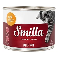 Smilla jautienos puodeliai, drėgnas maistas katėms, ekonominė pakuotė 24 x 200 g — 5 nuotrauka