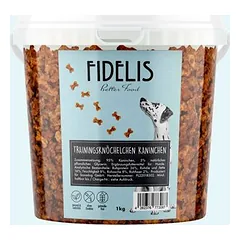 FIDELIS treniruočių kauliukai su triušiena, skanėstai šunims (1 kg kibiras)