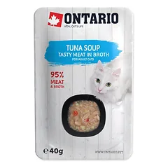 Ontario Soup Adult Tuna With Vegetables konservai katėms, 40 g