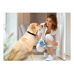Flexi New Comfort ritininis pavadėlis šunims M (juosta) 5 m, mėlynas — 2 nuotrauka