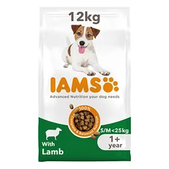 IAMS sausas maistas mažų ir vidutinių veislių šunims su ėriena, S/M, 12 kg