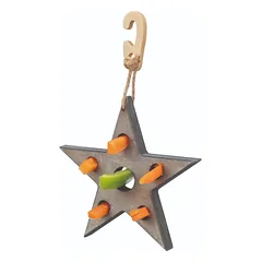 Trixie Play And Snack Star medinis žaislas graužikams su vieta skanėstams, 14 x 17 cm, pilkas — 4 nuotrauka