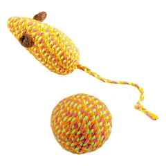 Duvo+ Katzenspielzeug Jolly Maus & Ball orange