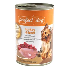 PERFECT DOG konservas su kalakutiena ir jautiena 400g
