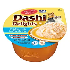 CIAO Dashi delight plėšyta vištiena su šukutėmis šilkiniame sultinyje, 70 g.