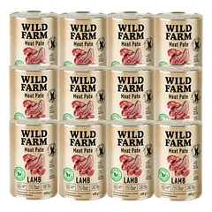 Wild Farm Pate Lamb 12x400g ėrienos ėdalas šunims be glitimo