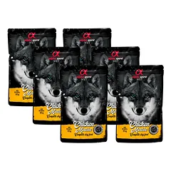 ALPHA SPIRIT WET putėsiai šunims su vištiena 85g 6vnt (24)
