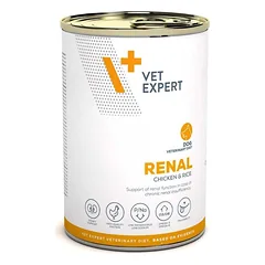 VET EXPERT Veterinary Diet Dog Renal Chicken and Rice 400g vištiena, drėgna maistas šunims, palaikantis inkstų funkciją