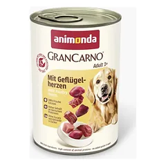 Animonda GranCarno Adult Poultry Hearts: konservai suaugusiems šunims su paukštienos širdelėmis, 400 g