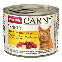 ANIMONDA Carny Senior Jautiena, vištiena ir sūris, 24 vnt. po 200 g
