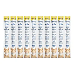 GimCat Sticks begrūdės lazdelės, su lašiša ir upėtakiu (10 vnt)