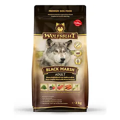 WOLFSBLUT Adult Black Marsh sausas maistas suaugusiems šunims su buivoliena ir batatais 2 kg — 2 nuotrauka