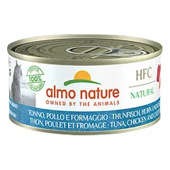 Almo Nature HFC Natural tuncis, vista un siers 150 g - konservi kaķiem
