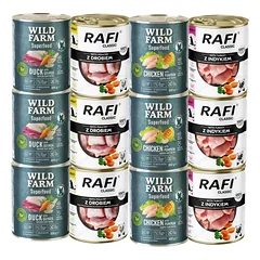DOLINA NOTECI Rafi Classic + Wild Farm paukštienos skonio 12x800g
