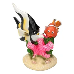Aqua Della Aquariumdekoration Clownfisch mit Skalar