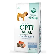 OPTIMEAL hipoalerginis sausas maistas vidutinių ir didelių veislių suaugusiems šunims su lašiša 1.5 kg