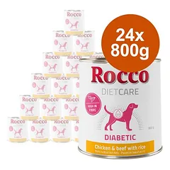 Rocco Diet Care Diabetic su vištiena ir jautiena bei ryžiais, drėgnas maistas šunims 800 g — 4 nuotrauka