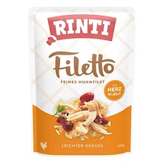 RINTI Filetto in Jelly Vištienos ir paukštienos širdelės paketėlis želė Vištienos ir paukštienos širdelės 100 g nuotrauka