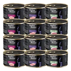 Dolina Noteci Premium katėms, įvairių skonių, 12 x 185 g
