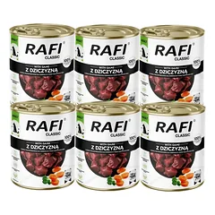 DOLINA NOTECI Šlapias ėdalas šunims Rafi Classic su elniena 6x800g