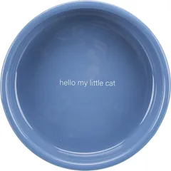 TRIXIE Hello my little cat Dubenėlis, negilus, keramika, 0.3 l, 15 cm, šviesiai mėlyna-b