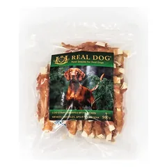 Real Dog Skanėstas Menkės juostelės apsuktos vištiena 500g