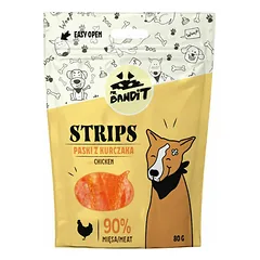 Mr. Bandit Dog Strips Chicken vištienos juostelės šunims, 80 g