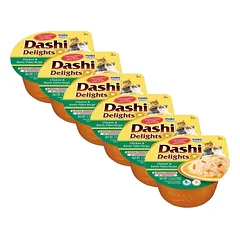 Inaba DASHI papildomas kačių ėdalas - šukučių ir vištienos skonio sultinys 6x70g 
