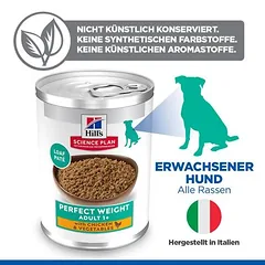 Hill's Science Plan Adult 1+ Perfect Weight su vištiena ir daržovėmis, drėgnas maistas šunims — 4 nuotrauka