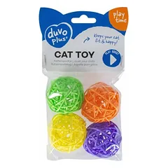 Duvo+ Katzenspielzeug Multi Ball aus Weidenholz