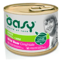 Oasy Adult Mini Wild Boar vieno baltymo konservai su šerniena šunims
